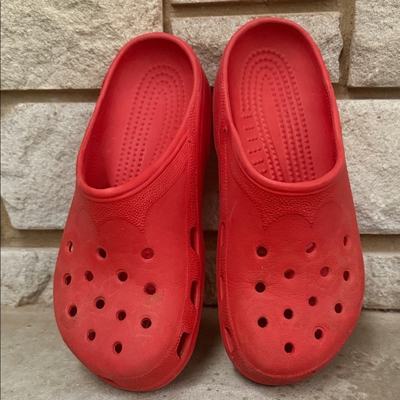 CROCS Men's Red Slip-On Loafers - Picture 1 of 3